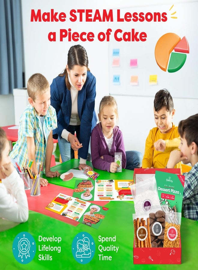 BAKETIVITY No-Bake Dessert Pizza Kids Baking Kit & STEAM Lesson | STEAM Focused Kids Pizza Party Baking Set | No-Bake Recipe with No Oven Required - Image 5